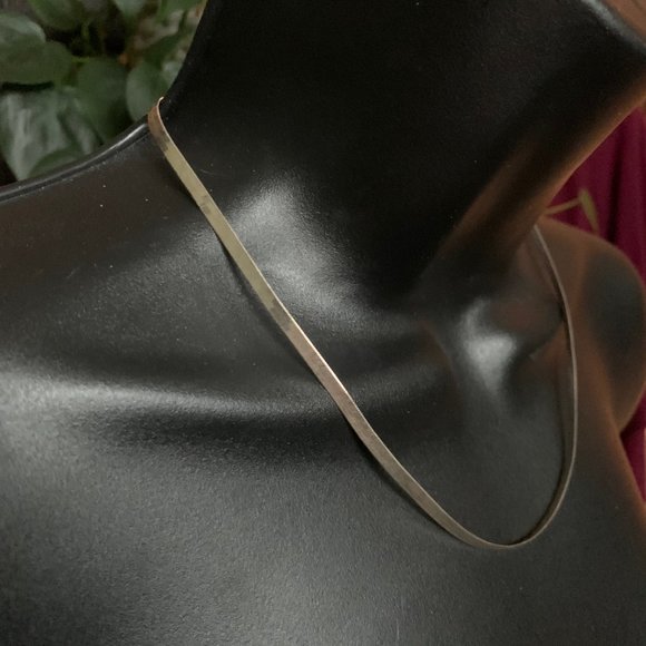 Sterling Herringbone Necklace - Picture 6 of 9